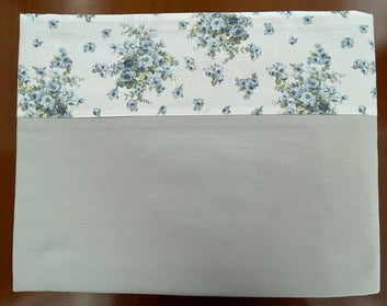 Completo Letto  Matrimoniale - Morfeo Color - Mazzolino - Floreale Balza Blu