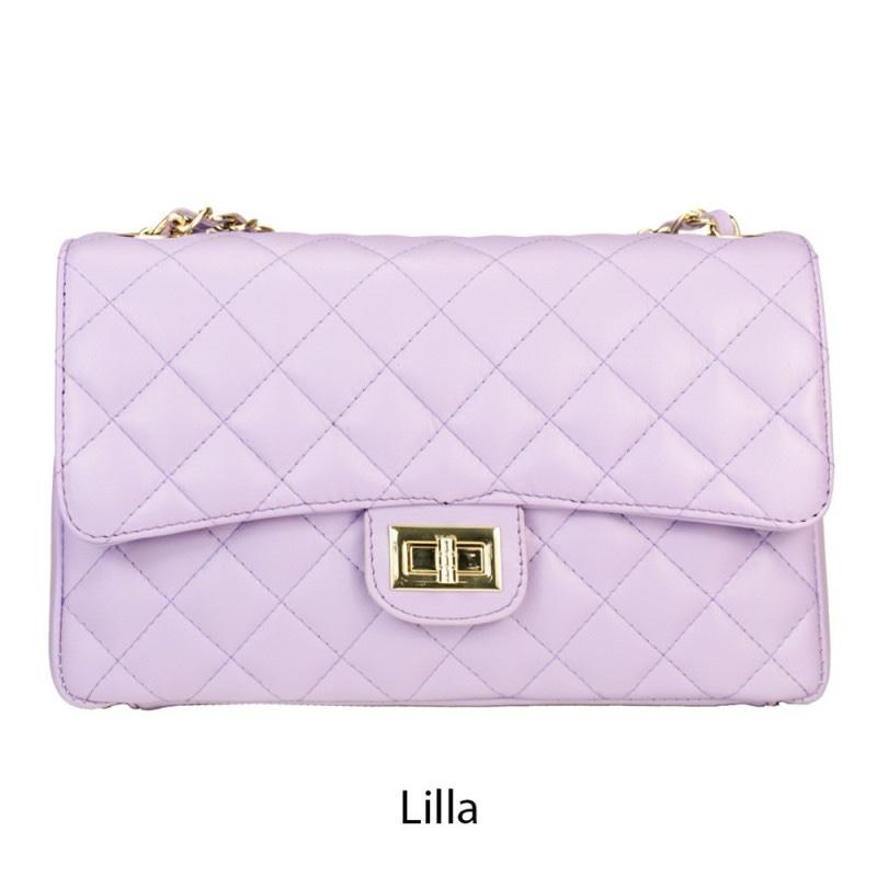 BORSA MELADORO IN PELLE - 8690 Lilla 27 cm