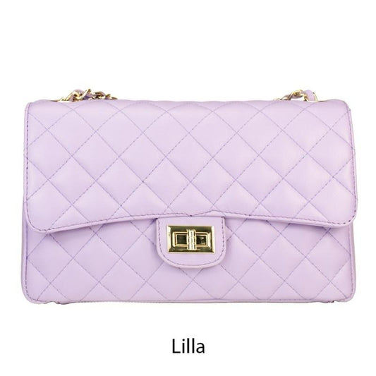 BORSA MELADORO IN PELLE - 8690 Lilla 27 cm