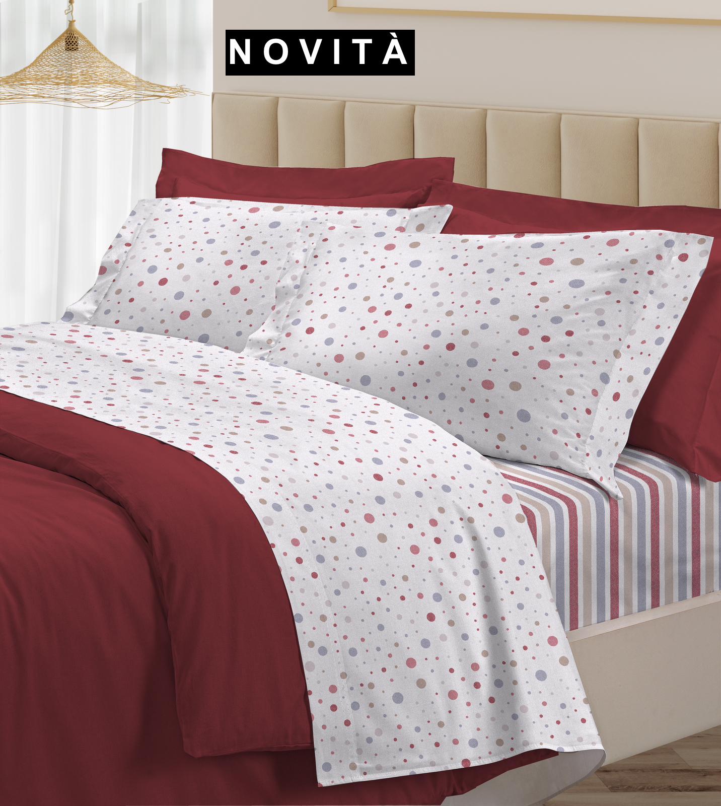 LA ROSA 30VENTISETTE- Parure de lit double ROSA