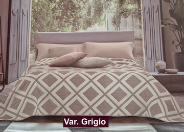 COPRILETTO IMBOTTITO  GIULIA - GF -  260x260cm - GRIGIO