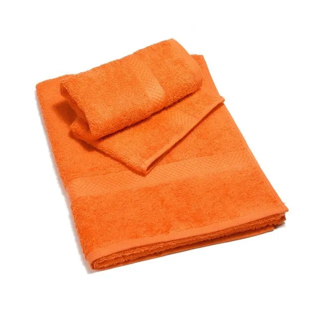 Handtuch + Gast - Paar - Menorca - Caleffi - ORANGE