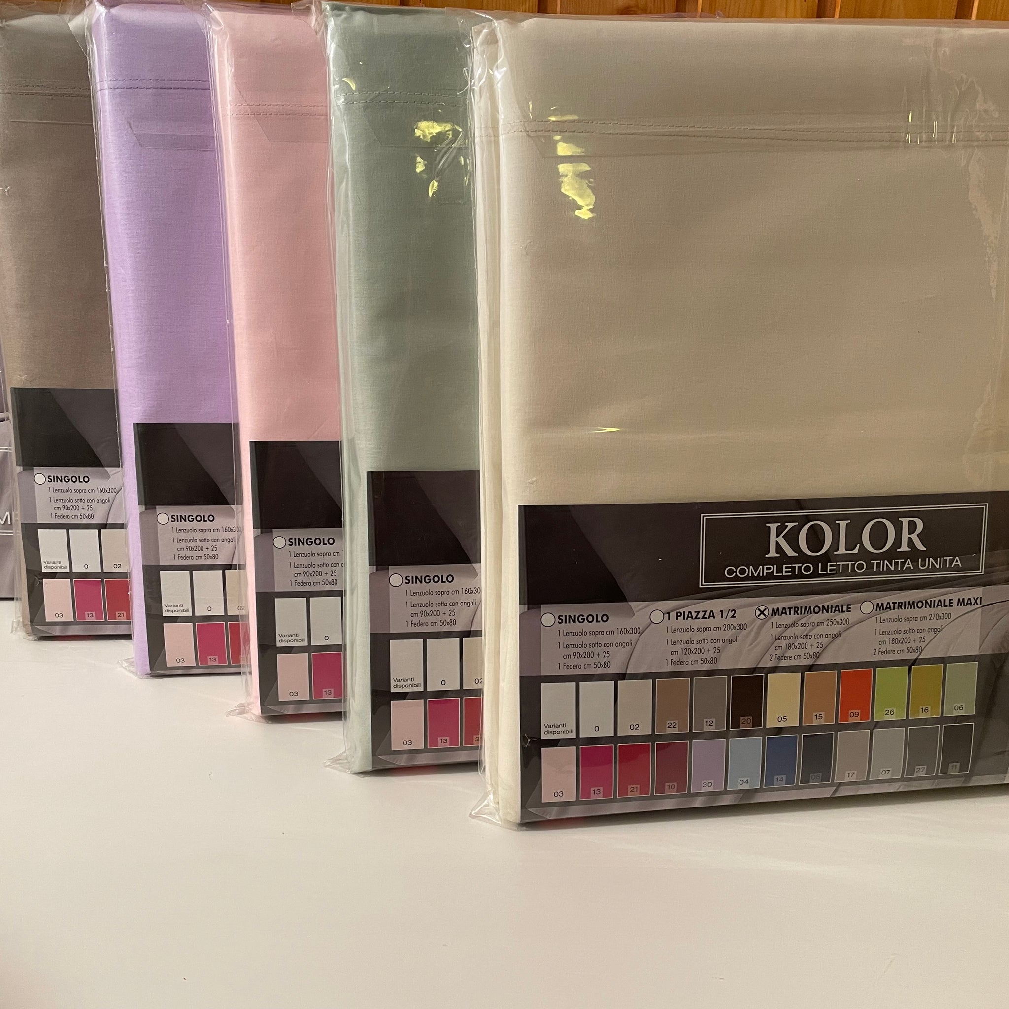 Parure de lit double - Kolor - Couleur unie