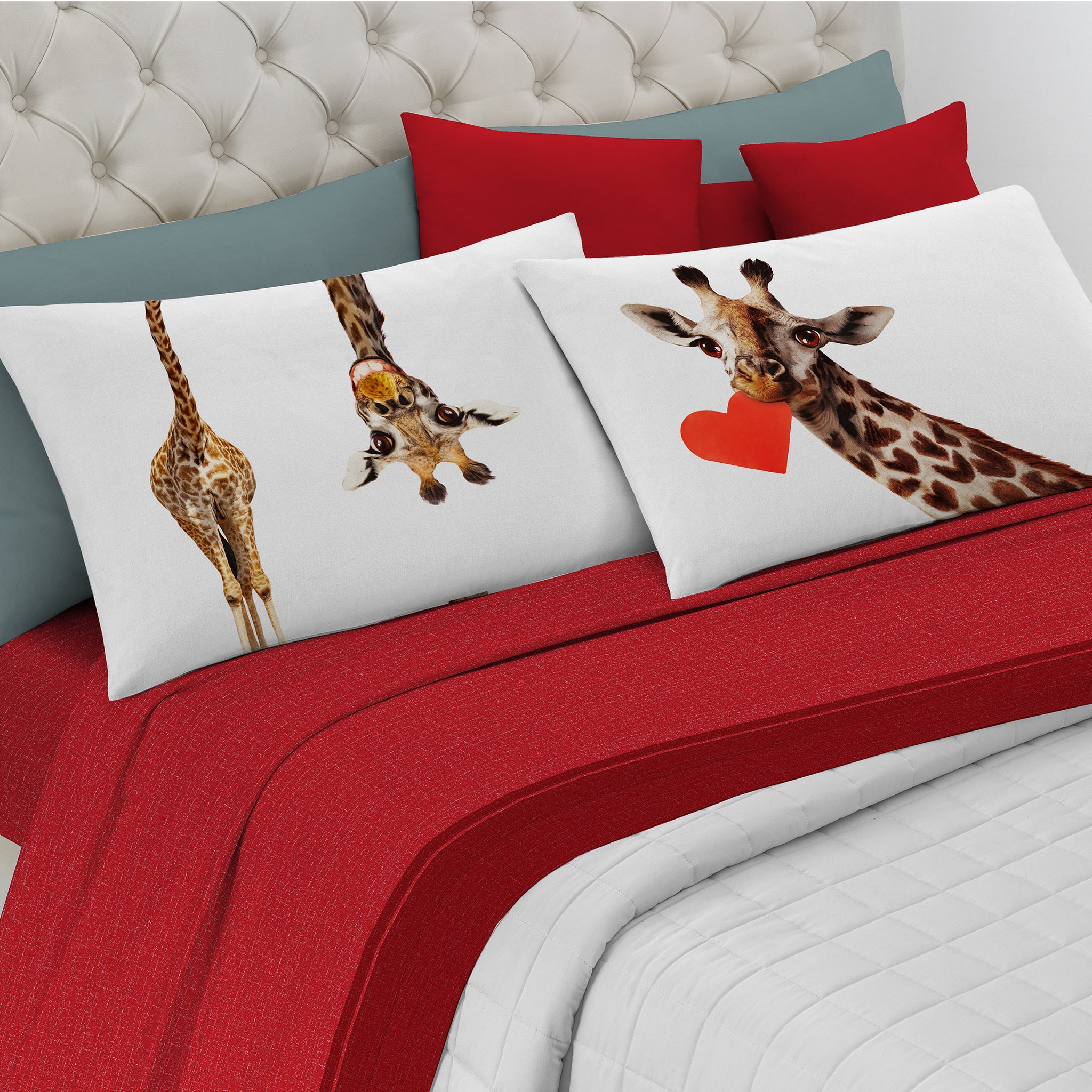 Parure de Lit Double Pensées Délicates - GIRAFE