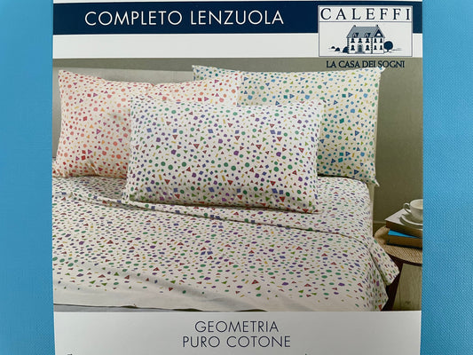 Ensemble de draps géométrie - Bluette - SIMPLE - Caleffi