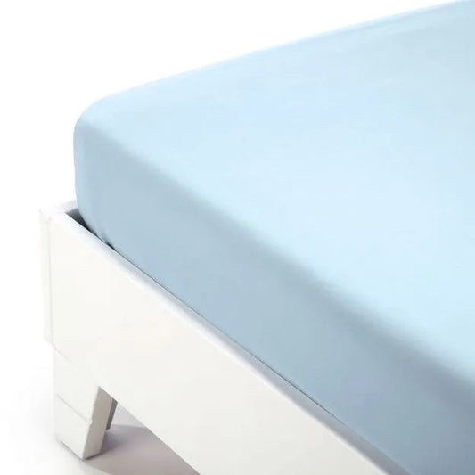 Lenzuola Sotto con Angoli - JERSEY ESTENSIBILE - AZZURRO -Caleffi