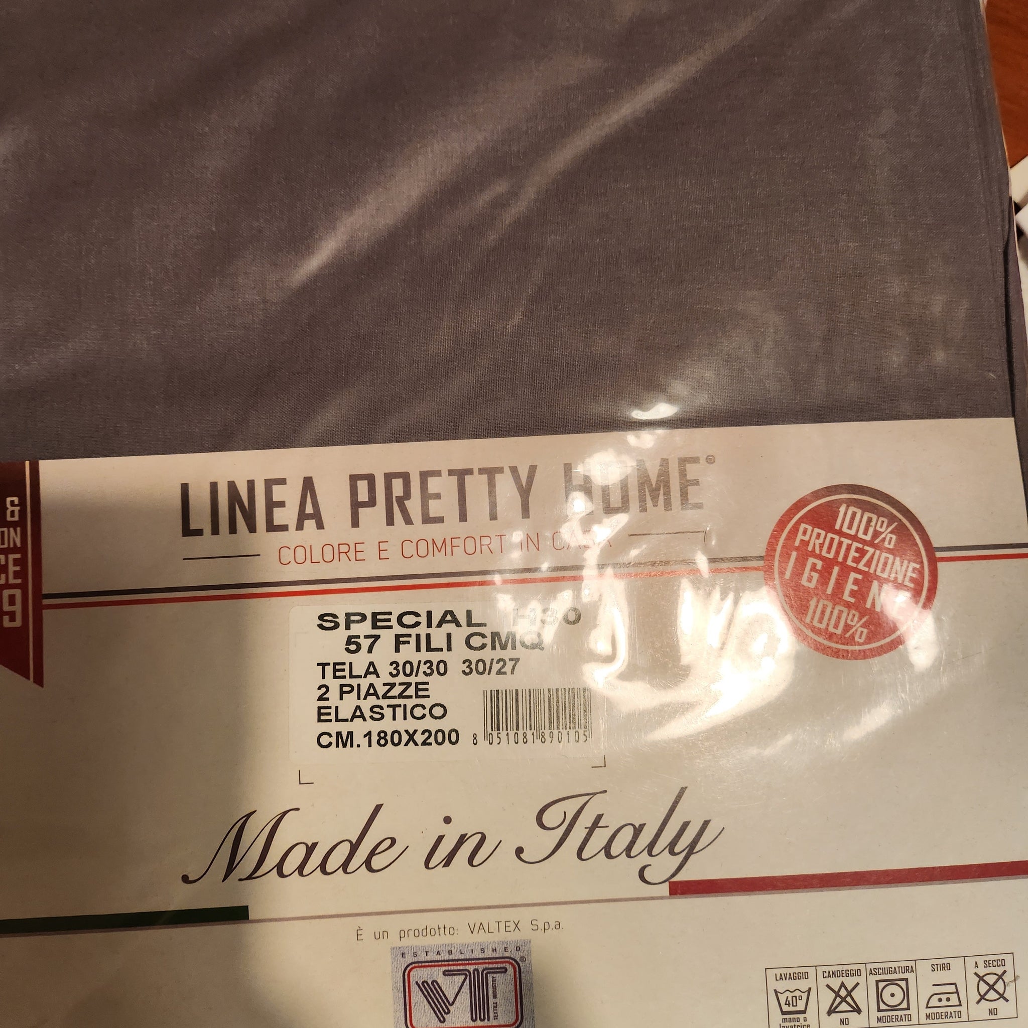 Lenzuola Sotto con Angoli ed Elastico  Linea Pretty Home H30 180x200cm