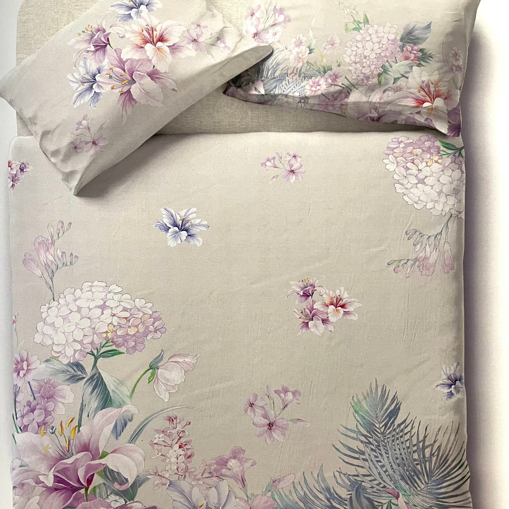Doppelbett-Bettbezug-Set – 100 % Baumwolle – Flower Power